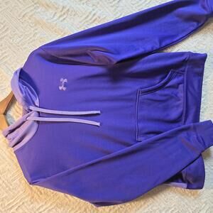 Under Armour Purple Hoodie Sweatshirt with Kangaroo Pocket Size Medium